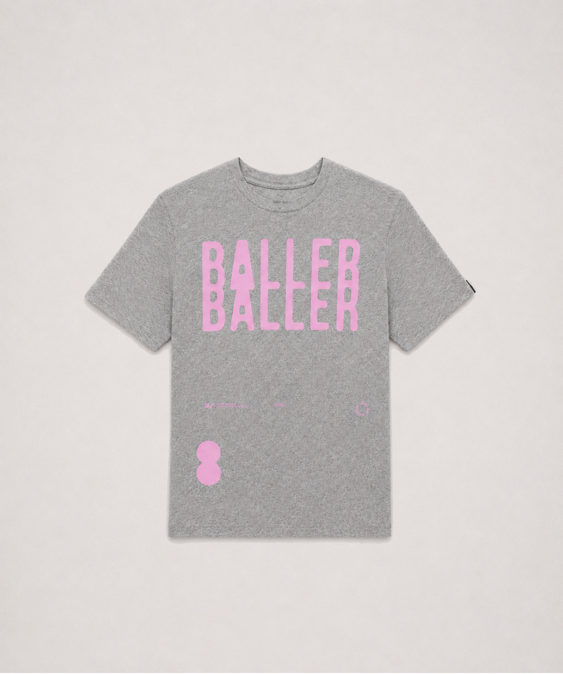 Kiss The Line BALLER Tennis T-Shirt - Unisex - Graphic Tee - Grey
